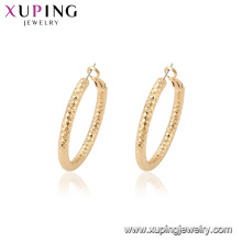 95110 Simply design distinctive style indian gold thickness hoop earrings for wholesale